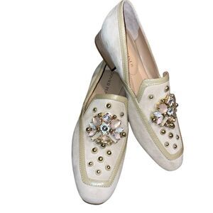 Donald Pliner Rezza Crystal Embellished Loafers size 7